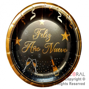 PLATO FELIZ A�O NUEVO CHICO x 8